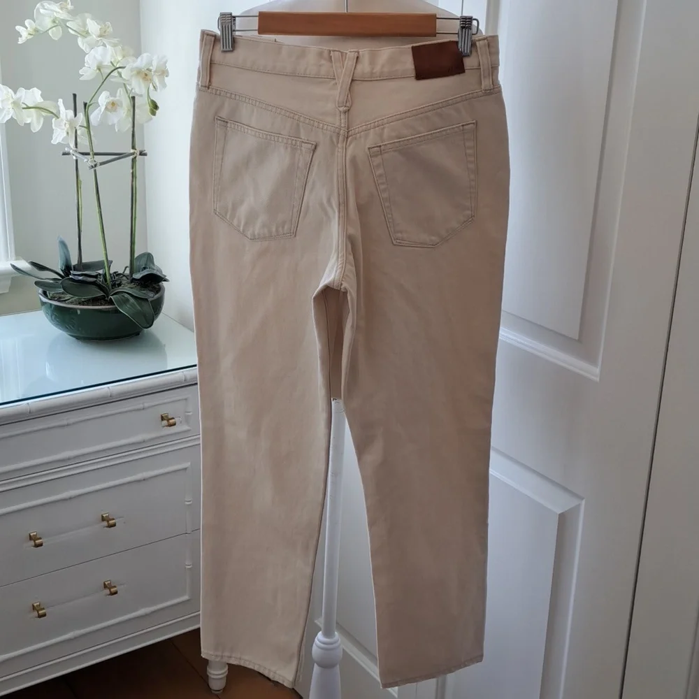 NWT J.Crew Womens 100% Ecru Cotton Slouchy Boyfriend High Rise‎ Ankle Jeans 27